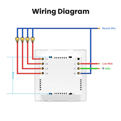 Glomarket Smart Wifi Brazil Standard Smart Home Tuya Smart 4 Gang Switch And Socket Wifi Smart Wall Socket Work With Alexa