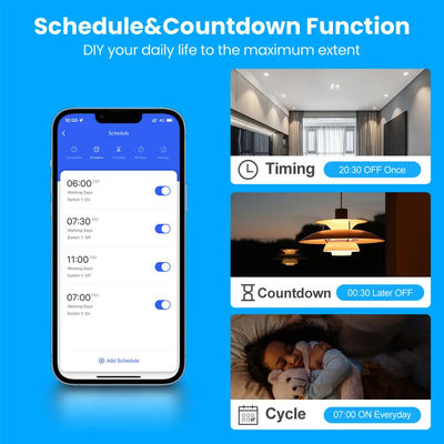 Glomarket Smart Wifi Brazil Standard Smart Home Tuya Smart 4 Gang Switch And Socket Wifi Smart Wall Socket Work With Alexa