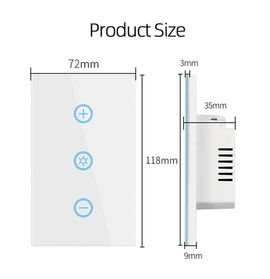 Glomarket US Standard Dimmer Wireless Switch Electrical Smart Switch Intelligent Wall Dimmer Light Switch Smart Home Automation