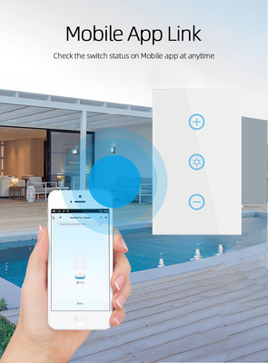 Glomarket US Standard Dimmer Wireless Switch Electrical Smart Switch Intelligent Wall Dimmer Light Switch Smart Home Automation