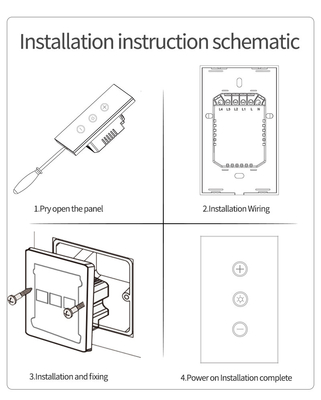 Glomarket US Standard Dimmer Wireless Switch Electrical Smart Switch Intelligent Wall Dimmer Light Switch Smart Home Automation