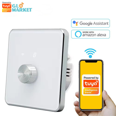 Glomarket Smart Home Dimmer Switch Tuya Zigbee Voice Control Knob Dimming Adjust Brightness With Digital Display