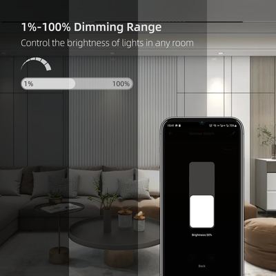 Glomarket Smart Home Dimmer Switch Tuya Zigbee Voice Control Knob Dimming Adjust Brightness With Digital Display