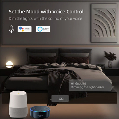 Glomarket Smart Home Dimmer Switch Tuya Zigbee Voice Control Knob Dimming Adjust Brightness With Digital Display