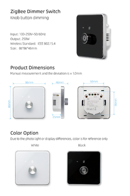 Glomarket Smart Home Dimmer Switch Tuya Zigbee Voice Control Knob Dimming Adjust Brightness With Digital Display