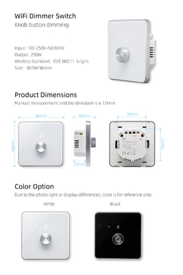 Glomarket Smart Home Dimmer Switch Tuya Zigbee Voice Control Knob Dimming Adjust Brightness With Digital Display