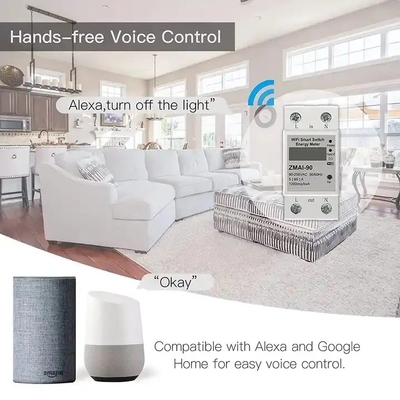 Glomarket Wifi Tuya/Smart Life App Remote Control Smart Circuit Protector Relay Device Switch Breaker Energy Meter