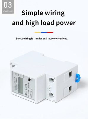 Glomarket Wifi Tuya/Smart Life App Remote Control Smart Circuit Protector Relay Device Switch Breaker Energy Meter