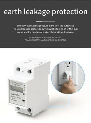 Glomarket Wifi Tuya/Smart Life App Remote Control Smart Circuit Protector Relay Device Switch Breaker Energy Meter