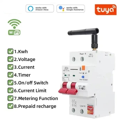 Glomarket Wifi Circuit Breaker Smart Switch Tuya Smart 1p 2p 3p 4p Smart Home System Electric Circuit 4P MCB Smart Breaker