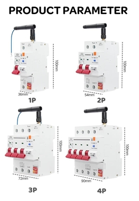 Glomarket Wifi Circuit Breaker Smart Switch Tuya Smart 1p 2p 3p 4p Smart Home System Electric Circuit 4P MCB Smart Breaker
