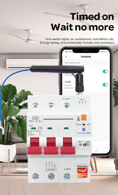 Glomarket Wifi Circuit Breaker Smart Switch Tuya Smart 1p 2p 3p 4p Smart Home System Electric Circuit 4P MCB Smart Breaker