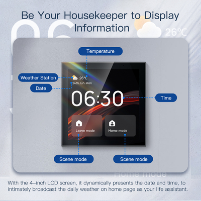 Glomarket Tuya Smart 4-Inch Multi-Functional Touch Screen Control Panel Alexa Voice Zigbee Central Control