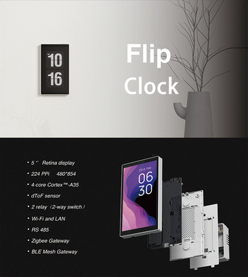 Glomarket Tuya 5 Inch Wifi Zigbee Gateway Smart Home Control Panel Multi-function Music Wall Touch Screen Tuya Center