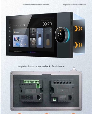 Glomarket Tuya 10 Inch Central Control Panel With Music Play 2 Gang Relays 2 Way Speakers Multi-functional Smart Home Products