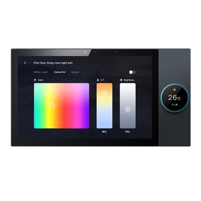 Glomarket Tuya 10 Inch Central Control Panel With Music Play 2 Gang Relays 2 Way Speakers Multi-functional Smart Home Products