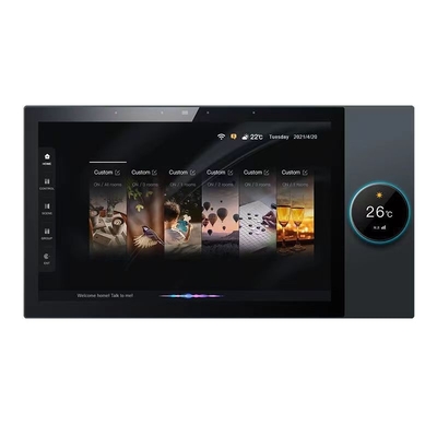Glomarket Tuya 10 Inch Central Control Panel With Music Play 2 Gang Relays 2 Way Speakers Multi-functional Smart Home Products