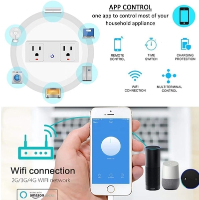 Tuya Smart US Standard Plug Wifi Plug Works With Alexa And Google Assistant Timing Setting Smart Plug