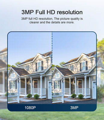 3mp HD Wifi PTZ Camera Remote Control Smart Security Night Vision