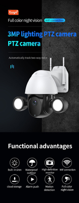 Night Vision Security Smart Home 3mp Wifi Ptz Camera Automatic Track Two Way Voice