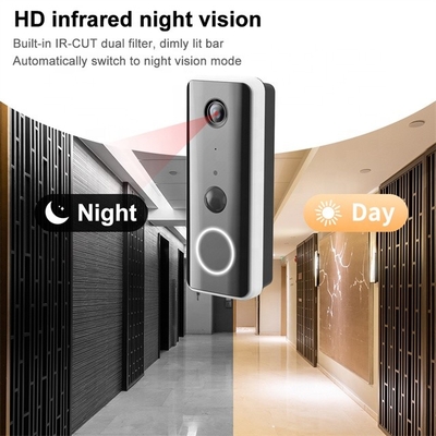 Pir Detection Smart Video Doorbell Ring 1080p Hd Wireless Peephole Cam Door Bell