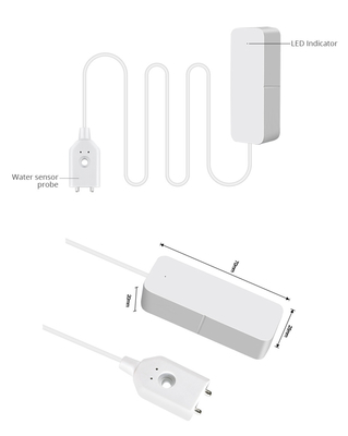 ABS Tuya Wireless Water Leakage Detector Smart Alarm Sensor AAA Battery