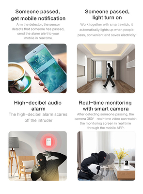 10M Alexa Human Motion Detection Sensor 95% RH Smart Alarm Sensor