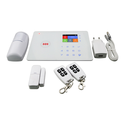 5V2A Touch Screen House Alarm 120dB Security Alarm System Wireless Gsm Alarm