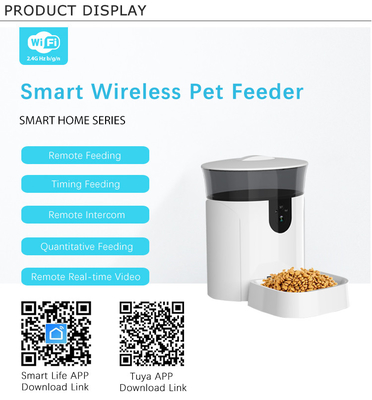 4000ml Smart Dog Food Dispenser AC110V Automatic Cat Feeder Wifi