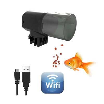 LCD 200ml Smart Automatic Fish Feeder Wifi Aquarium Feeder RoHS