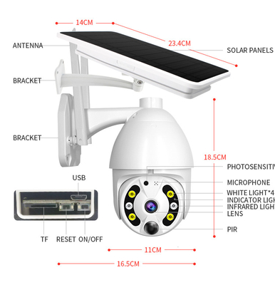 Outdoor IP66 Waterproof WiFi Wireless Solar Power Camera Night Vision 4g Sim Card CCTV Security 1080P IP Camera