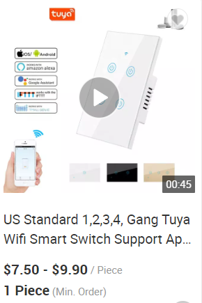 Glomarket Smart Home 8 Gang Wall Switch US Standard Tuya Voice APP Remote Control Wireless Wall Touch Light Switch 13